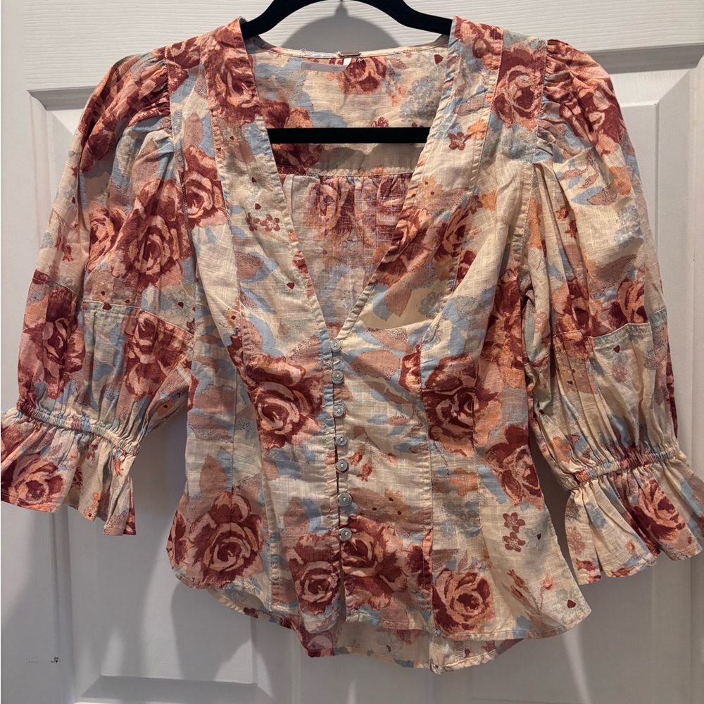 Free People Floral top